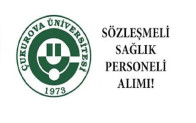 Çukurova Üniversitesi Sağlık Personel Alım İlanı