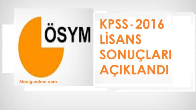 2016 KPSS lisans sonuçları açıklandı